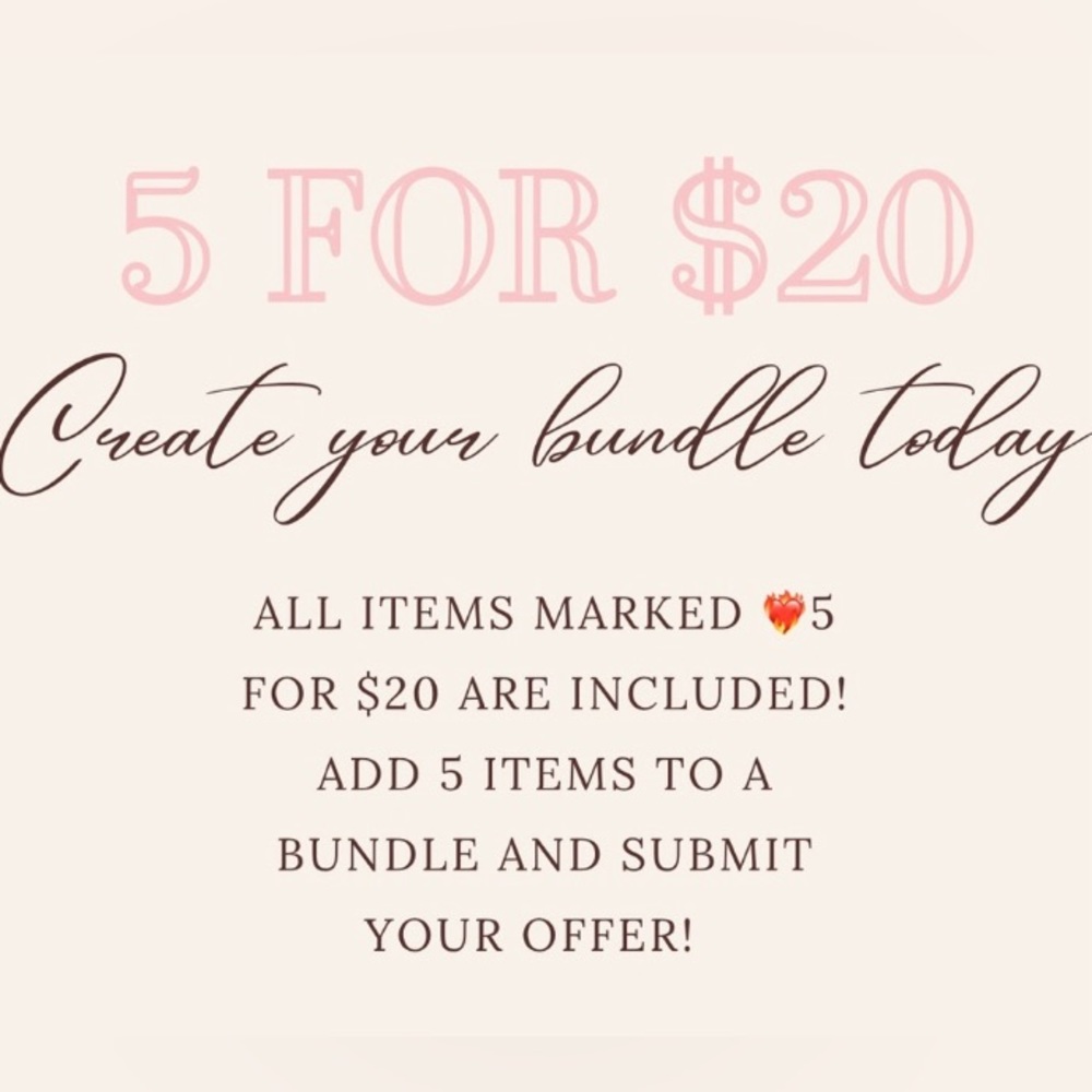 ❤️‍🔥5 for $20 SALE - SEE DETAILS 💕
